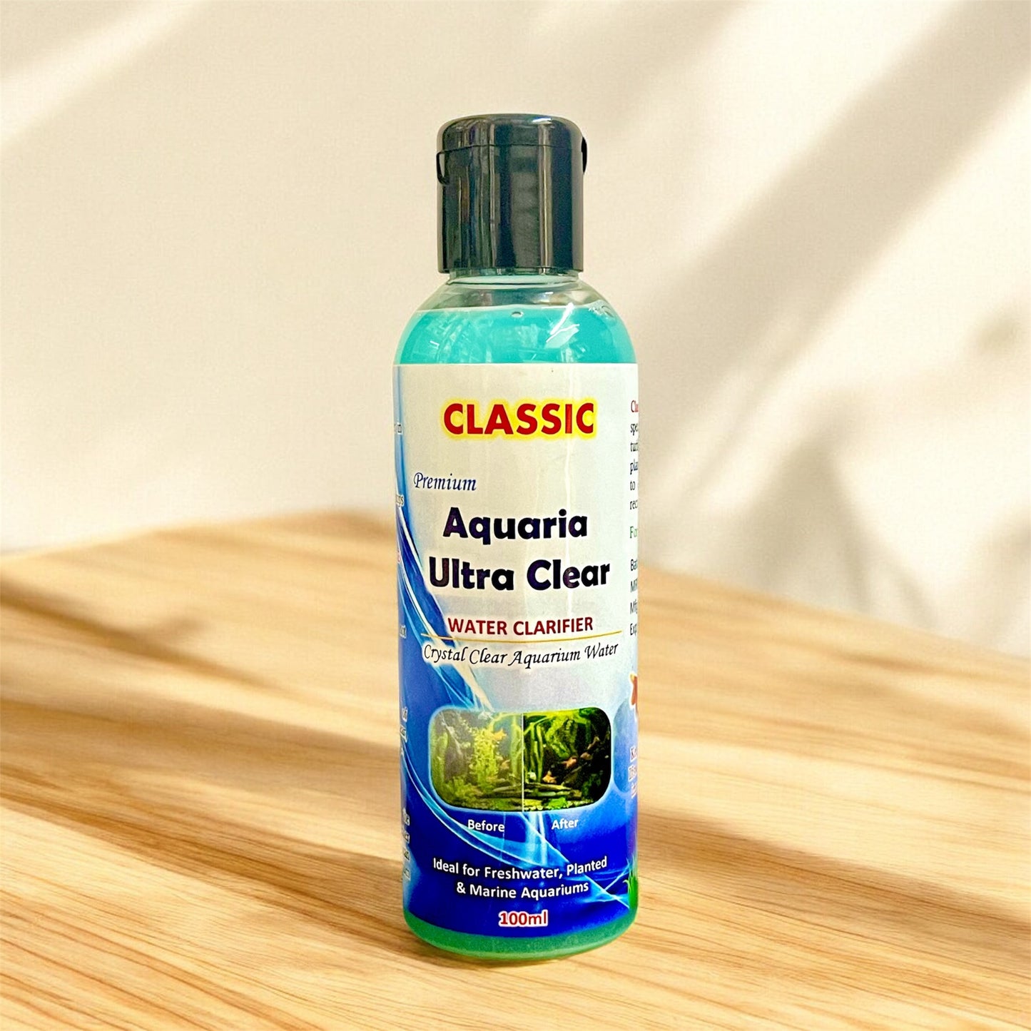 Classic Aquaria Ultra Clear 100ml - Water Clarifier for Crystal Clear Aquarium Water
