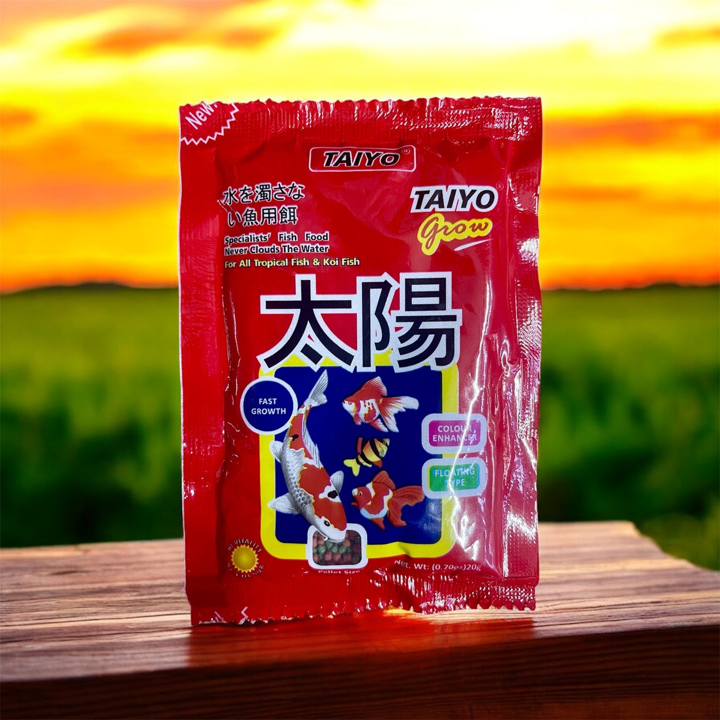 Taiyo Grow Fish Food for all Tropical Fishes 20g (1.2mm - Small Pellet)