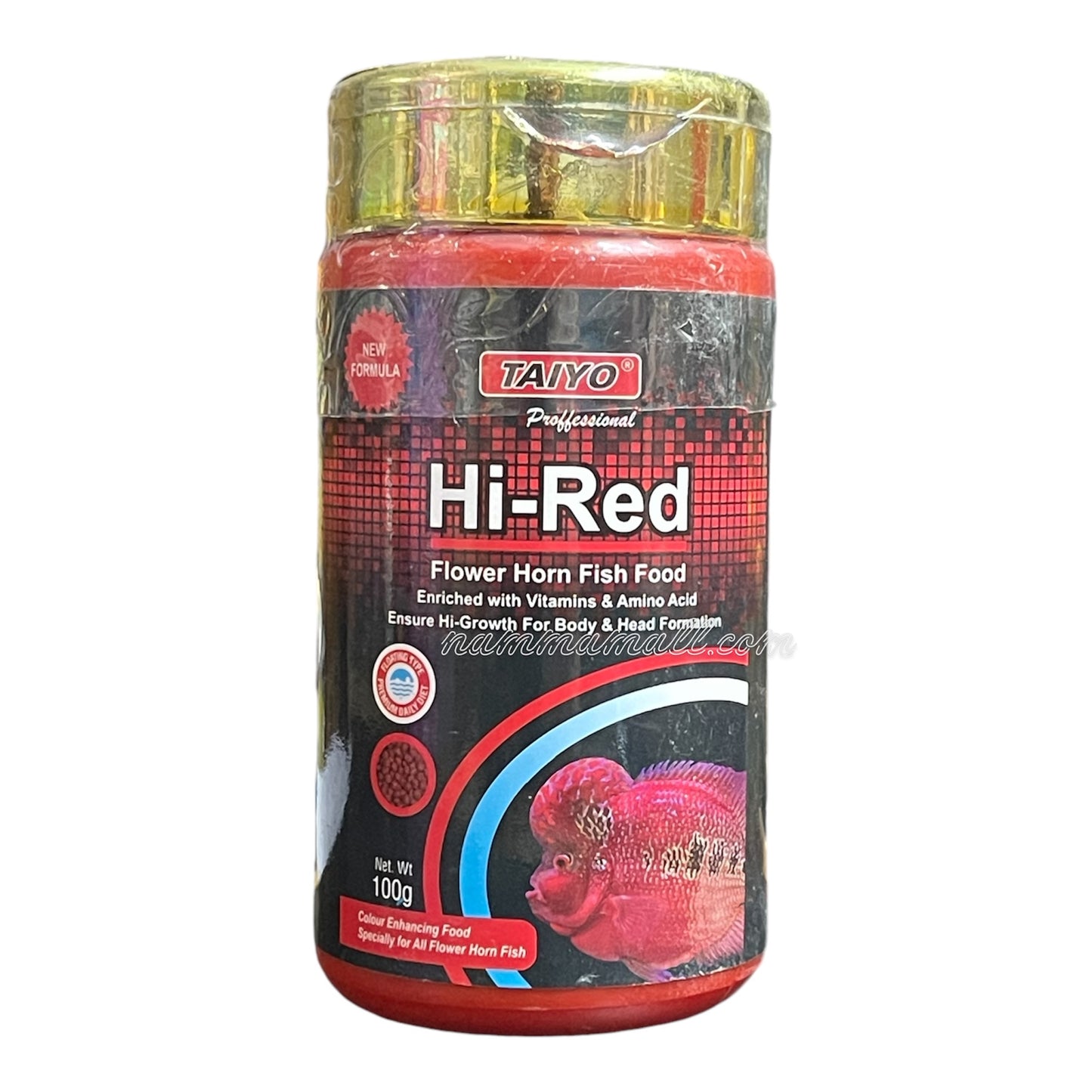Taiyo Hi Red Flowerhorn Fish Food 100g (S Size Floating Pellet)