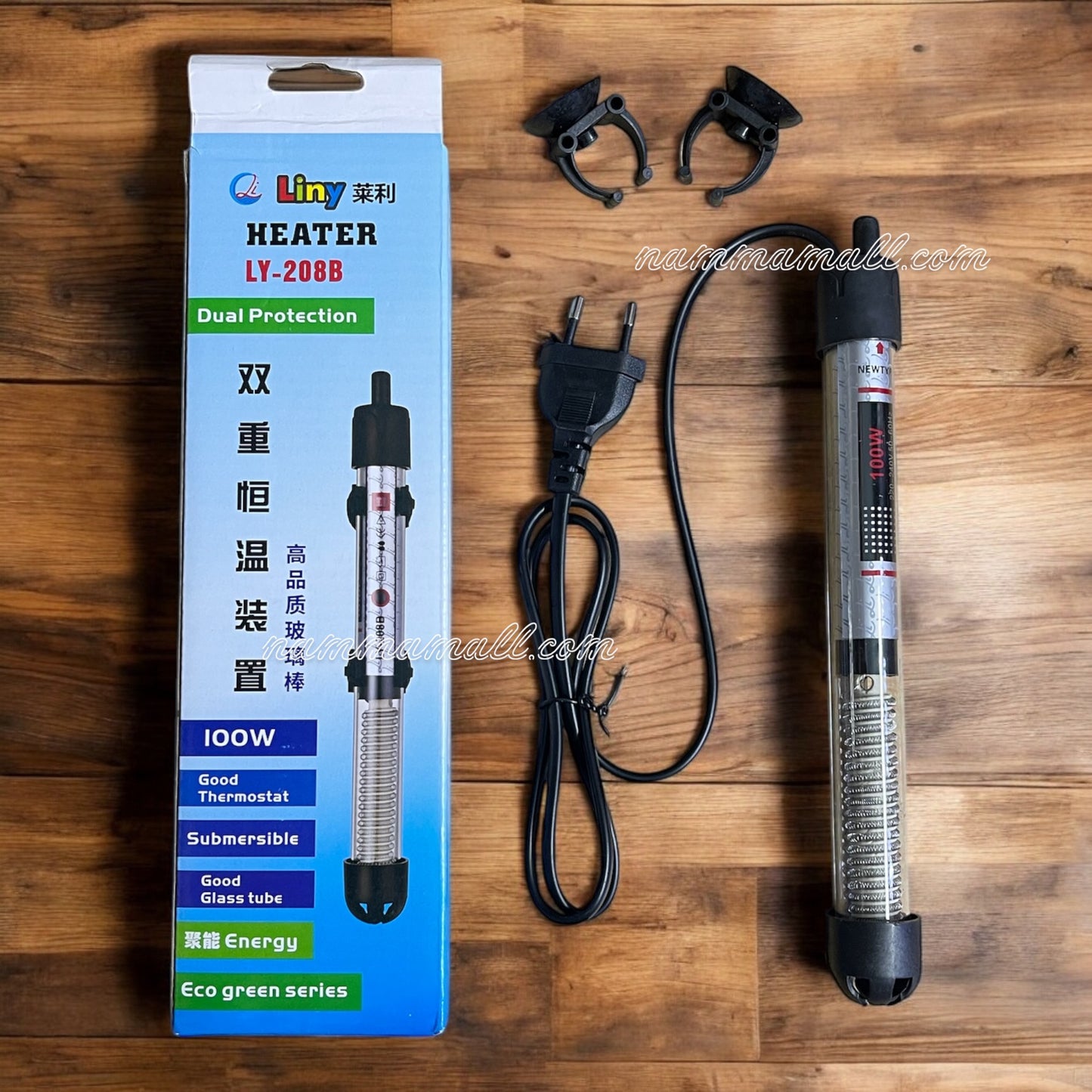 LY 208B - 100W Liny Aquarium Heater - Fully Submersible Automatic Aquarium Heater