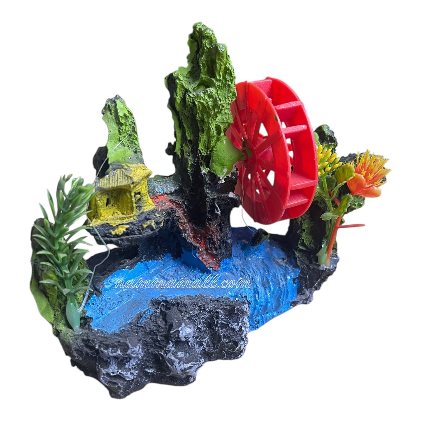 Mountain with Wheel Small Action Toy Z01 - Aquarium Ornamental Toy - Black