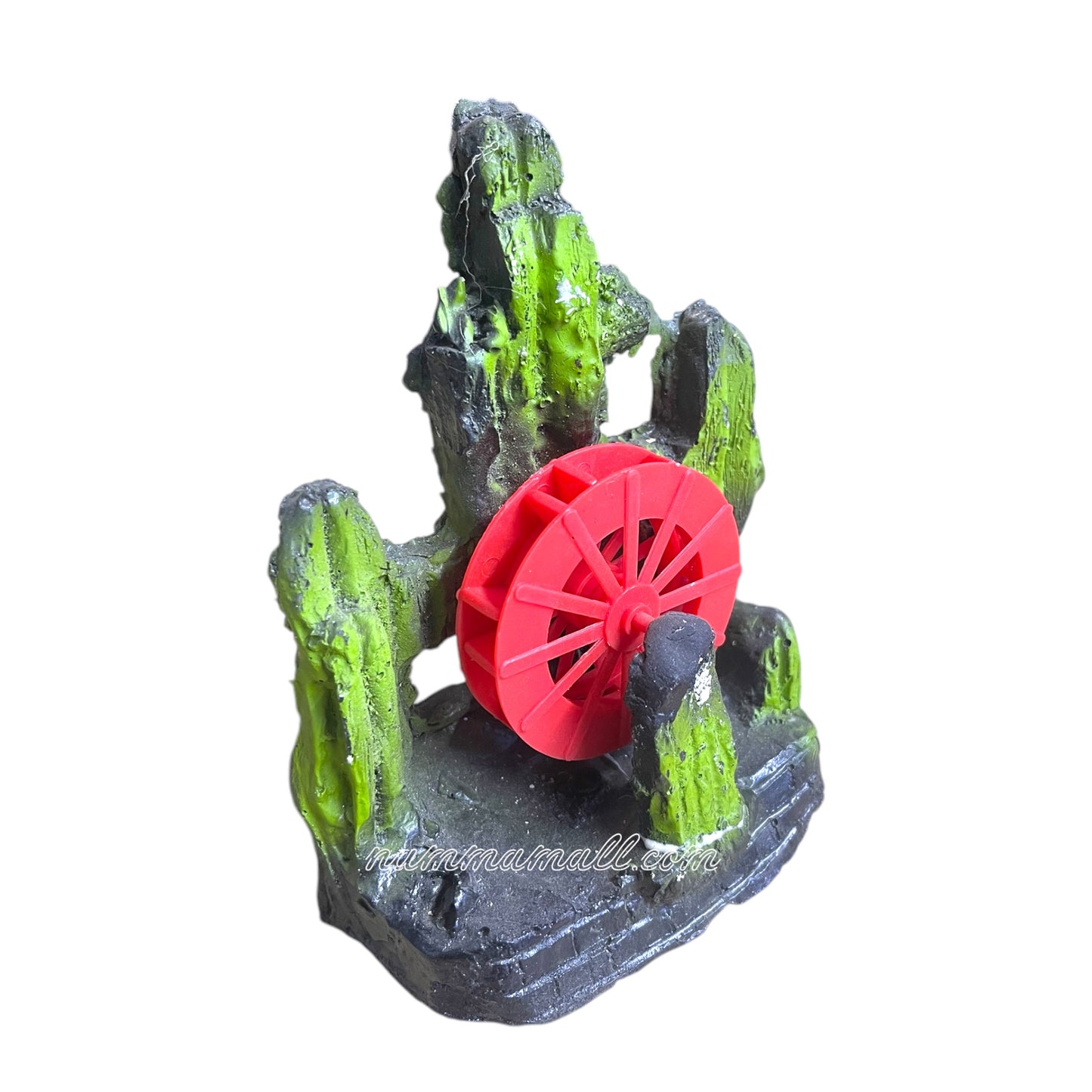 Mountain with Wheel Small Action Toy Z02 - Aquarium Ornamental Toy - Black