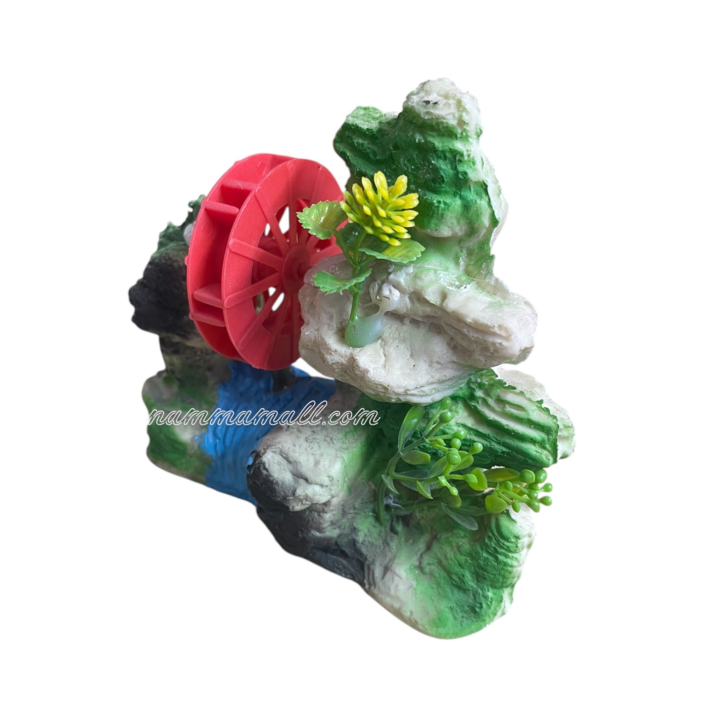 Mountain with Wheel Small Action Toy Z03 - Aquarium Ornamental Toy - White
