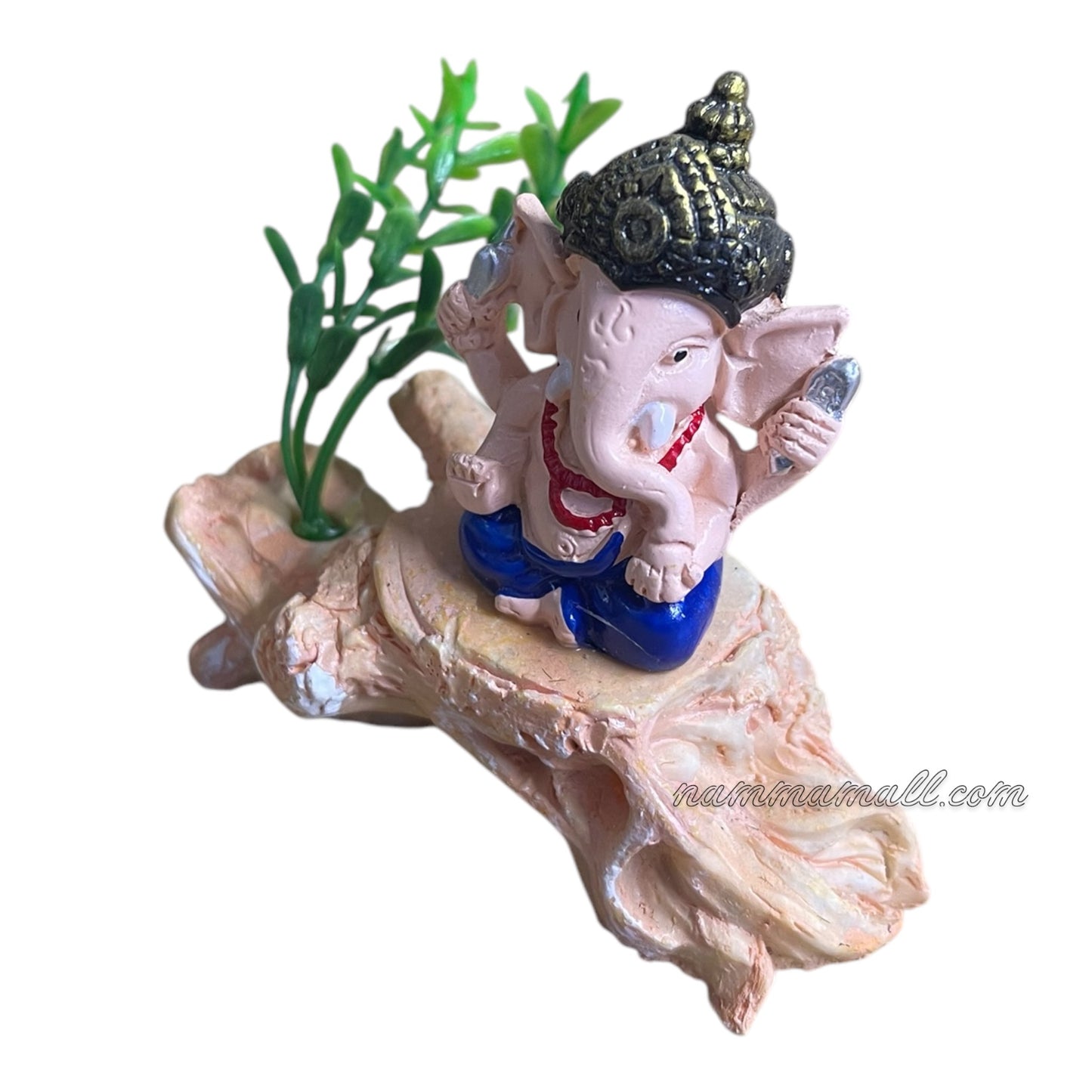 Vinayagar / Ganapathy Statue with Tree - Aquarium Ornamental Toy