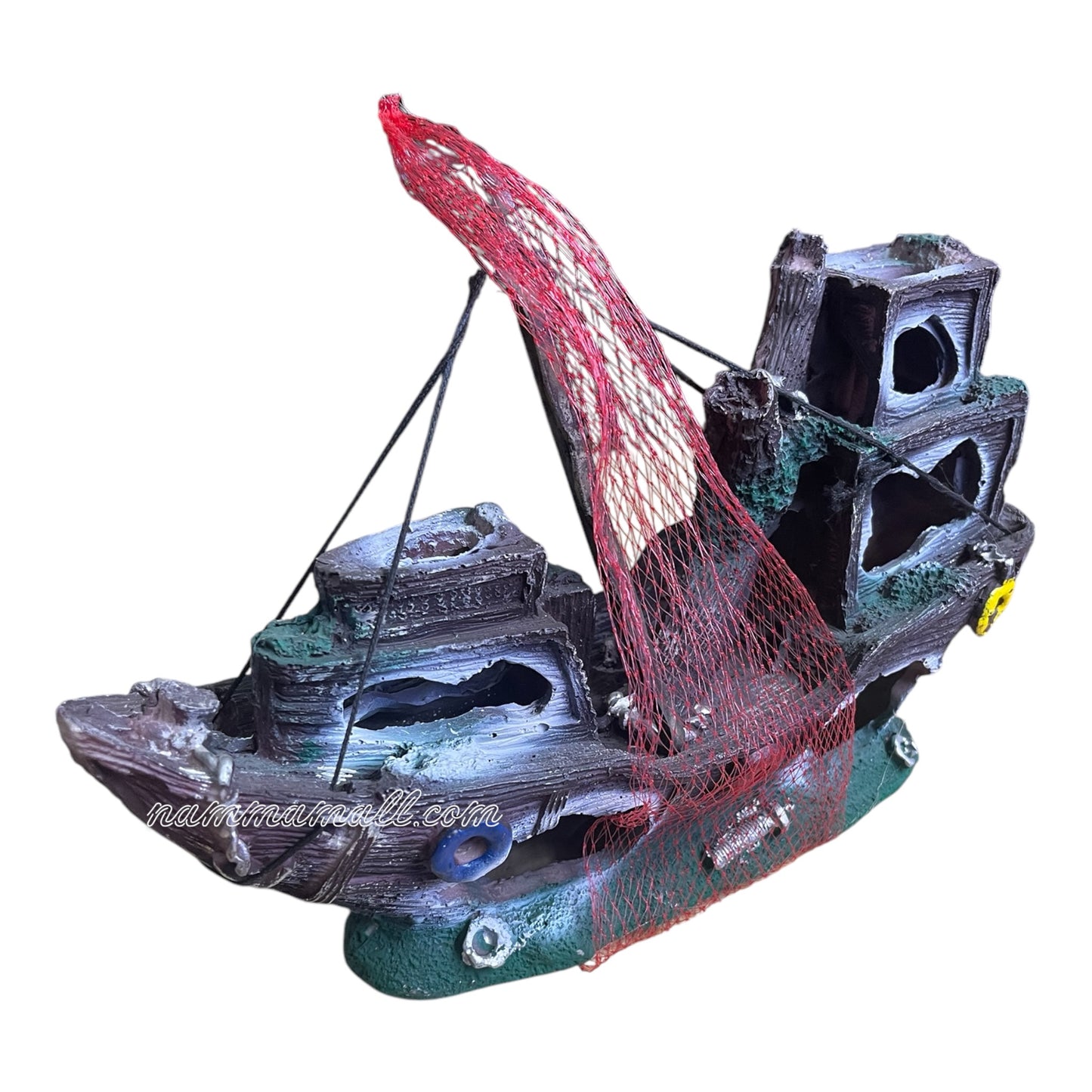 Broken Boat (Large) as Hiding Space for Small Fishes - Aquarium Ornamental Toy