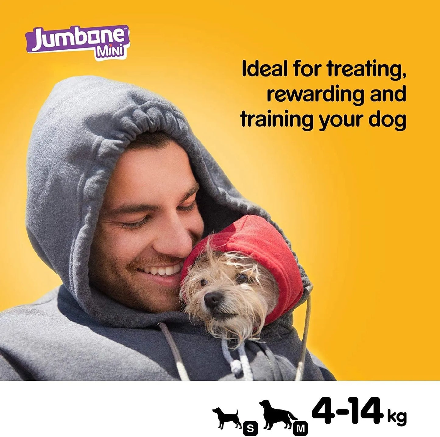 Pedigree Jumbone Mini - Adult Dog Treats - 160g (Pack of 4 Bones)