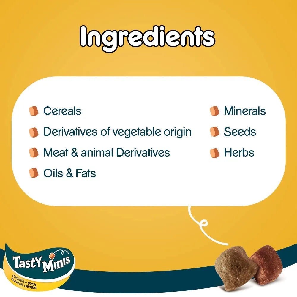 Pedigree Tasty Minis - Chicken & Duck Flavor Cubes - Treat for Dogs - 130g