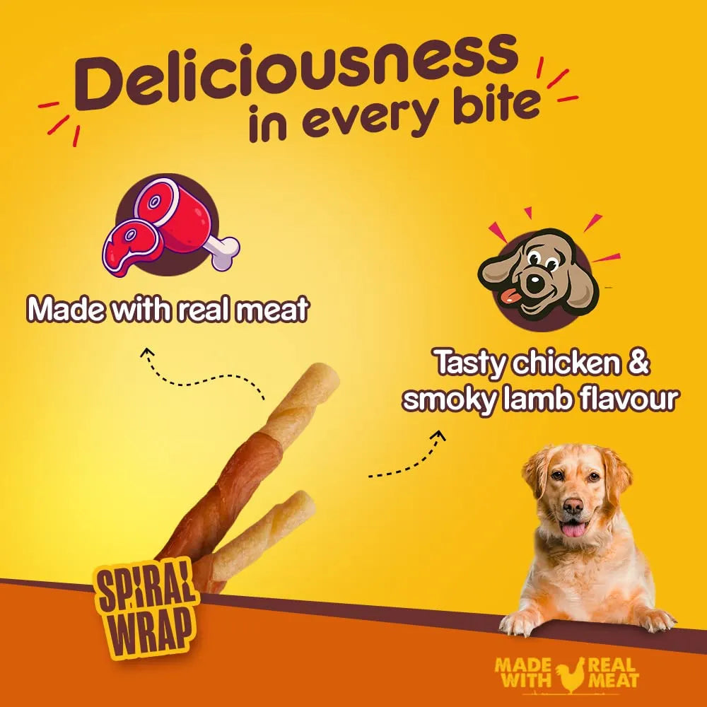 Pedigree Ranchos - Spiral Wraps - 60g - Treats for Puppies & Dogs