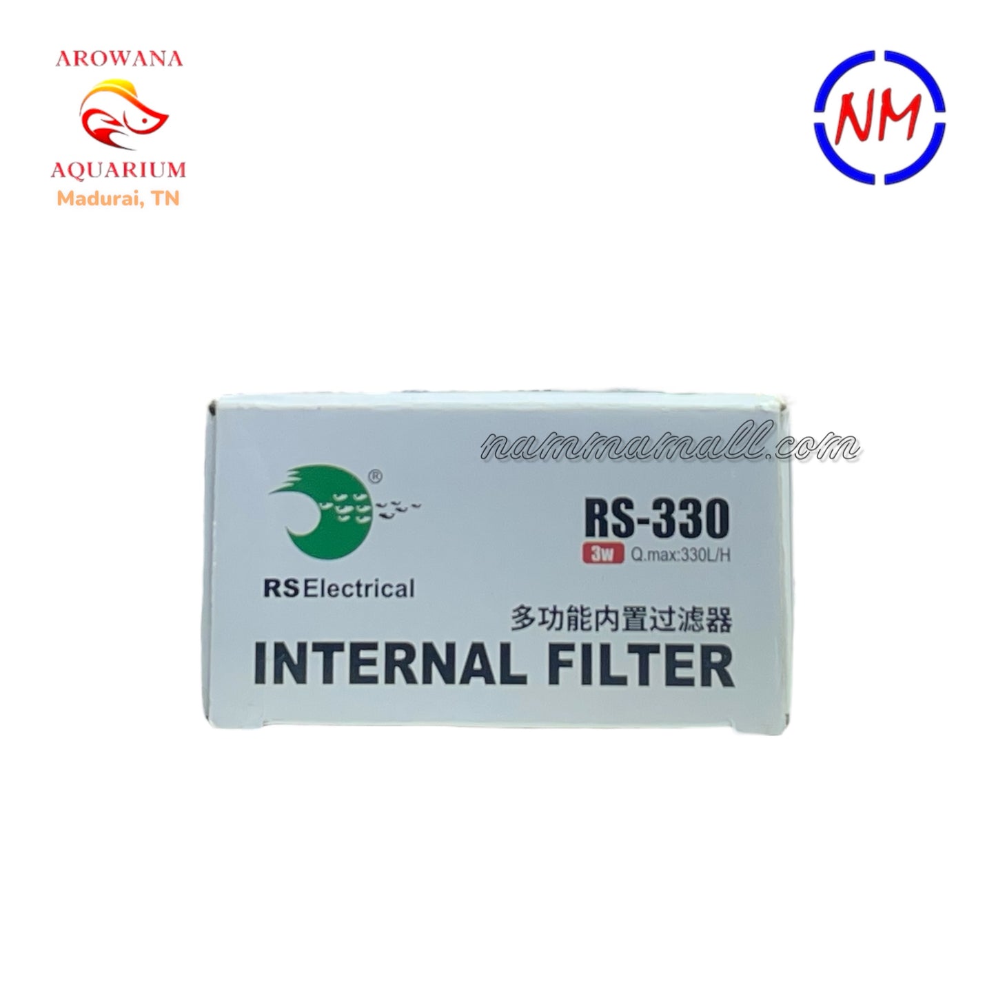 RS 330 - RS Electrical Aquarium Internal Filter with inbuilt Surface Skimmer for Oil Removal - 3W / 330 LPH - Skimmer Filter