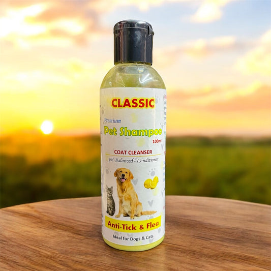 Classic Anti Tick & Flea Shampoo 100ml - Coat Cleanser