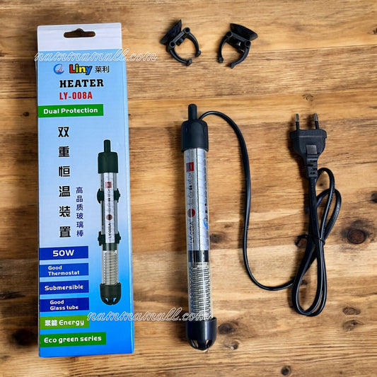 LY 008A - 50W Liny Aquarium Heater - Fully Submersible Automatic Aquarium Heater