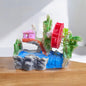Mountain with Wheel Small Action Toy Z01 - Aquarium Ornamental Toy - White