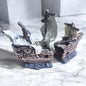 Broken Boat as Hiding Space (Pair) - Aquarium Ornamental Toy