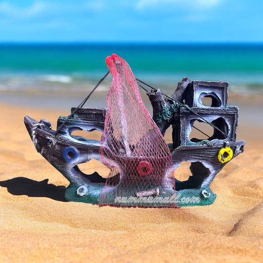 Broken Boat (Large) as Hiding Space for Small Fishes - Aquarium Ornamental Toy