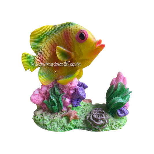 Discus Fish Toy - Yellow - Aquarium Ornamental Toy