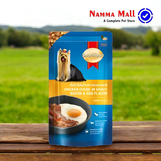 Smart Heart - Wet Dog Food - Puppy - Chicken Chunk with Carrot & Egg in Gravy