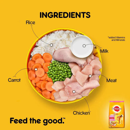 Pedigree Dry Dog Food - Puppy - Chicken & Milk