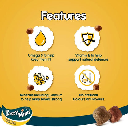 Pedigree Tasty Minis - Chicken & Duck Flavor Cubes - Treat for Dogs - 130g