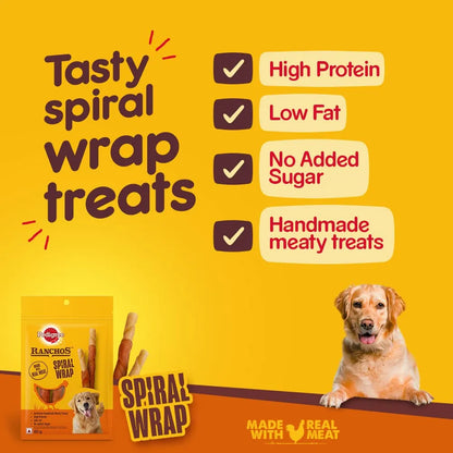 Pedigree Ranchos - Spiral Wraps - 60g - Treats for Puppies & Dogs
