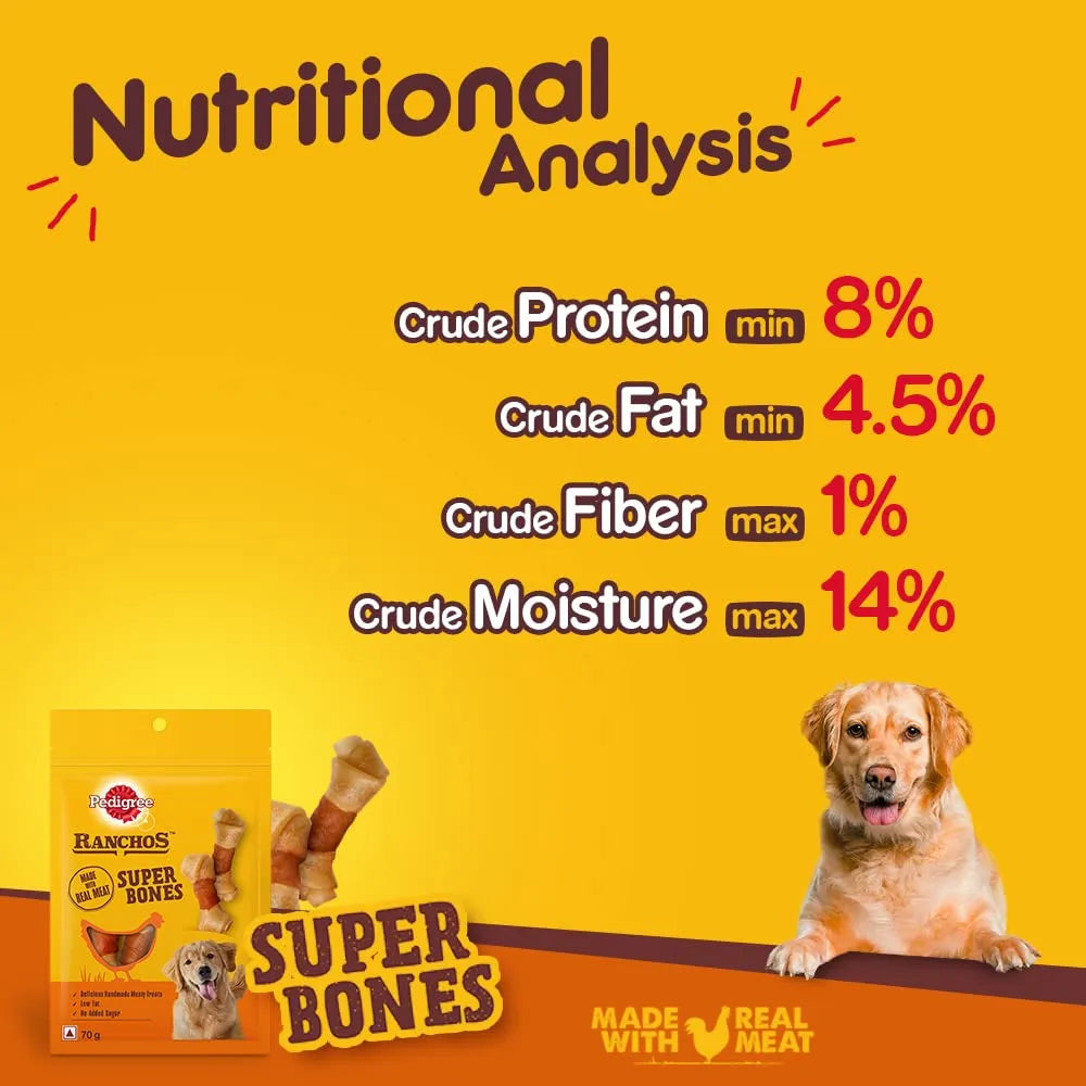 Pedigree Ranchos - Super Bones - 70g - Treats for Adult Dogs