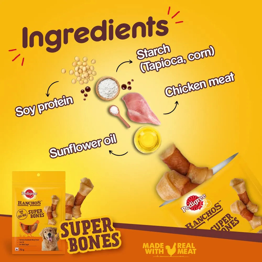 Pedigree Ranchos - Super Bones - 70g - Treats for Adult Dogs