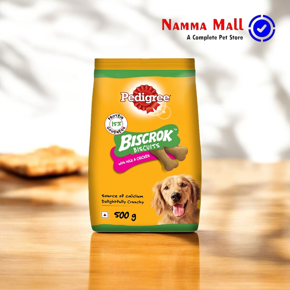 Pedigree Biscrok - Dog Biscuits - Milk & Chicken Flavor