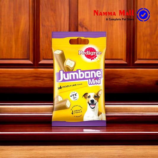 Pedigree Jumbone Mini - Adult Dog Treats - 160g (Pack of 4 Bones)