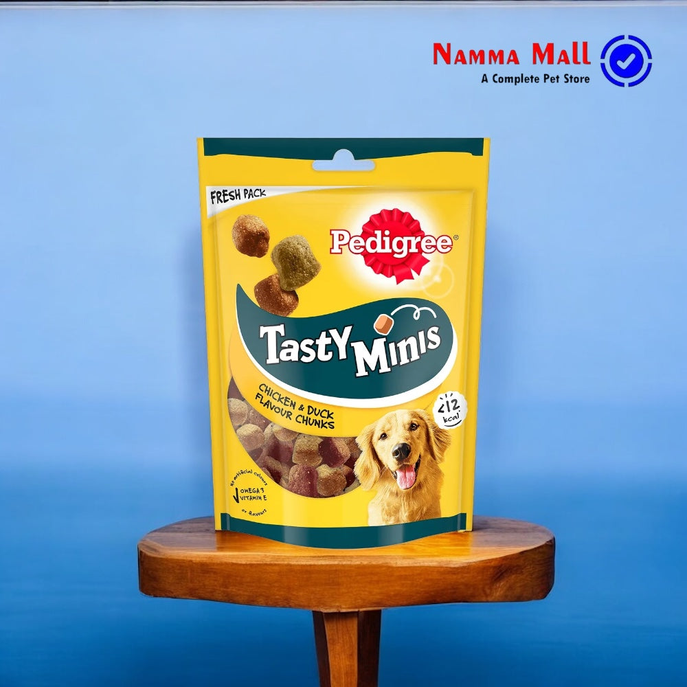 Pedigree Tasty Minis - Chicken & Duck Flavor Cubes - Treat for Dogs - 130g