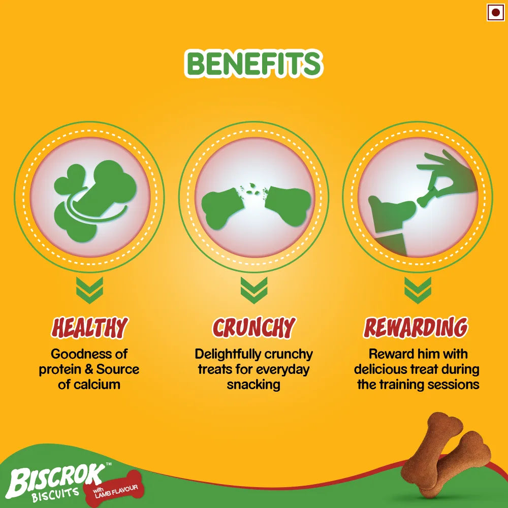 Pedigree Biscrok - Dog Biscuits - Lamb Flavor