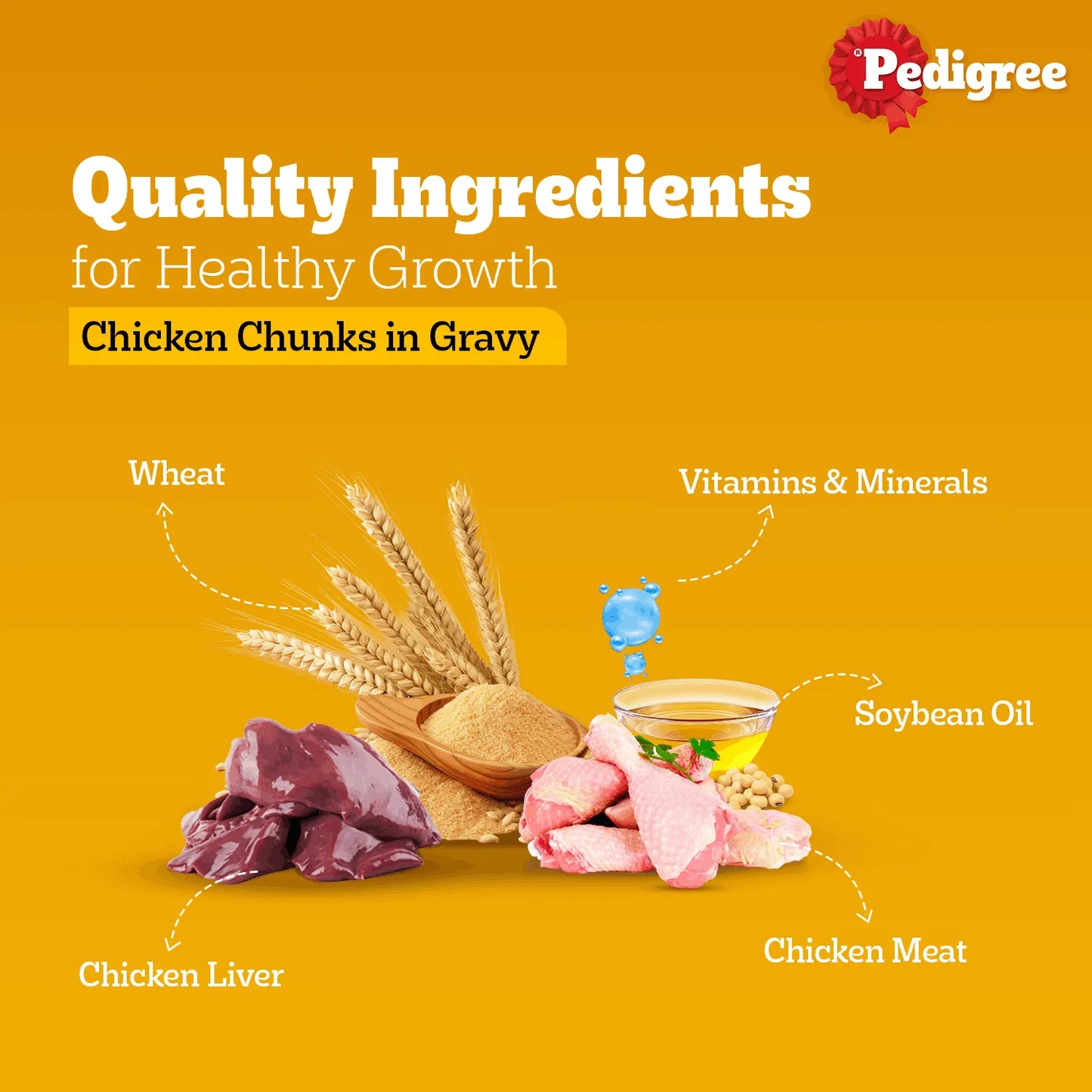 Pedigree - Wet Dog Food - Adult - Chicken & Liver Chunks in Gravy 130g