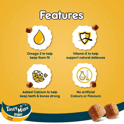 Pedigree Tasty Minis - Chicken Flavor Cubes - Treat for Puppy - 125g