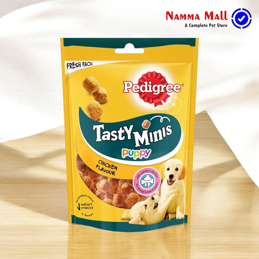 Pedigree Tasty Minis - Chicken Flavor Cubes - Treat for Puppy - 125g