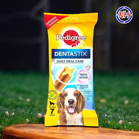 Pedigree Dentastix - Daily Oral Care - 10 to 25 kg Dogs - Adult Dogs - 180g (Pack of 7 Sticks)