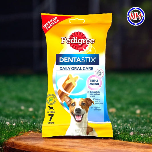 Pedigree Dentastix - Daily Oral Care - 5 to 10 kg Dogs - Small Breed - 110g (Pack of 7 Sticks)
