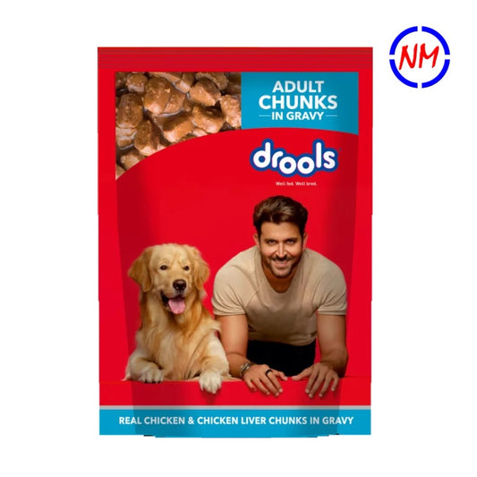 Drools - Wet Dog Food - Adult - Chicken & Chicken Liver Chunks in Gravy 150g