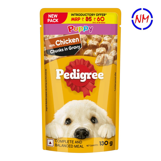 Pedigree - Wet Dog Food - Puppy - Chicken Chunks in Gravy 130g