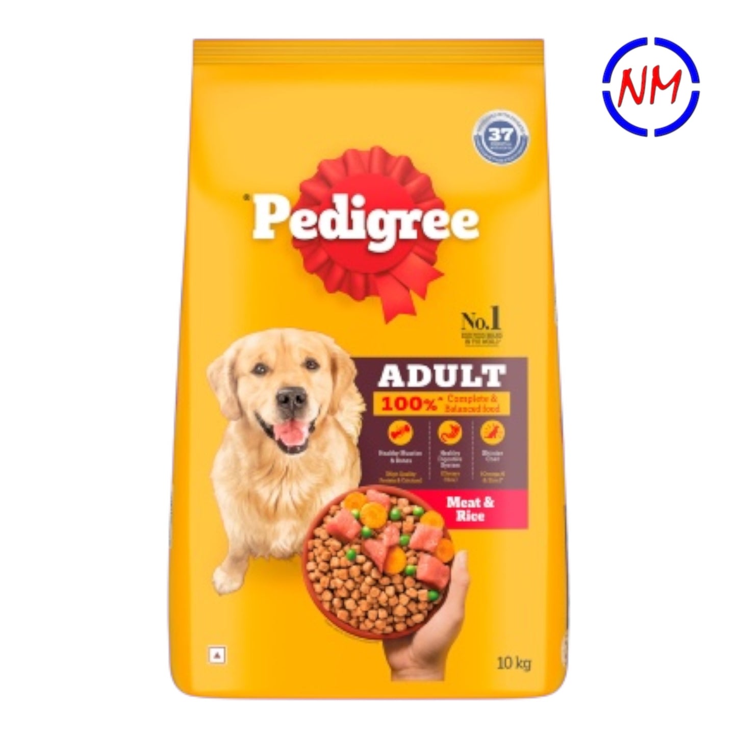 Pedigree Dry Dog Food - Adult - Meat & Rice