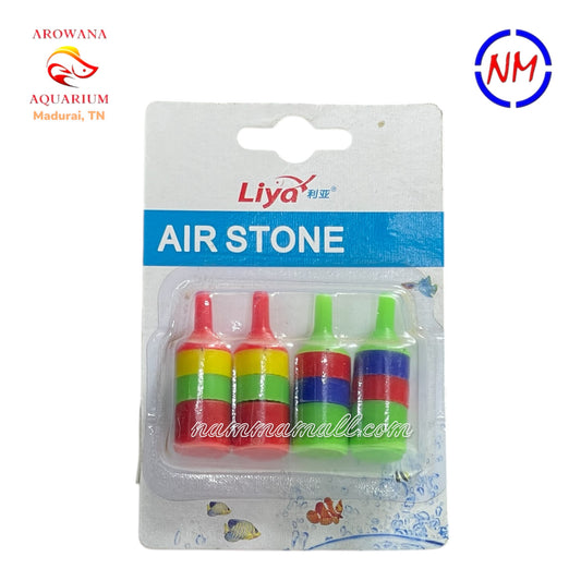 LYP1 Liya - Plastic Detachable Air Stone for Aquarium Air Pump - Stone Bubbler - Air Diffuser (4 in 1 Pack)