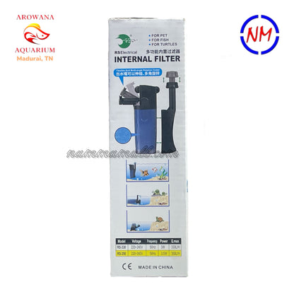 RS 350 - RS Electrical Aquarium Internal Filter with inbuilt Surface Skimmer for Oil Removal - 3.5W / 350 LPH - Skimmer Filter