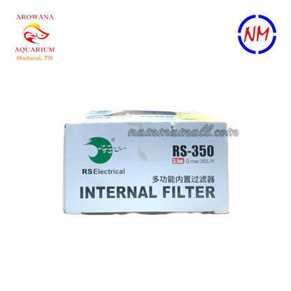RS 350 - RS Electrical Aquarium Internal Filter with inbuilt Surface Skimmer for Oil Removal - 3.5W / 350 LPH - Skimmer Filter