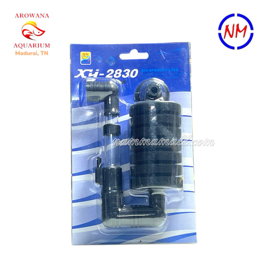 XY 2830 - Xinyou Bio Sponge Filter - Bio Chemical Filter Sponge - Tank Glass Mount Type Filter with Air Duct