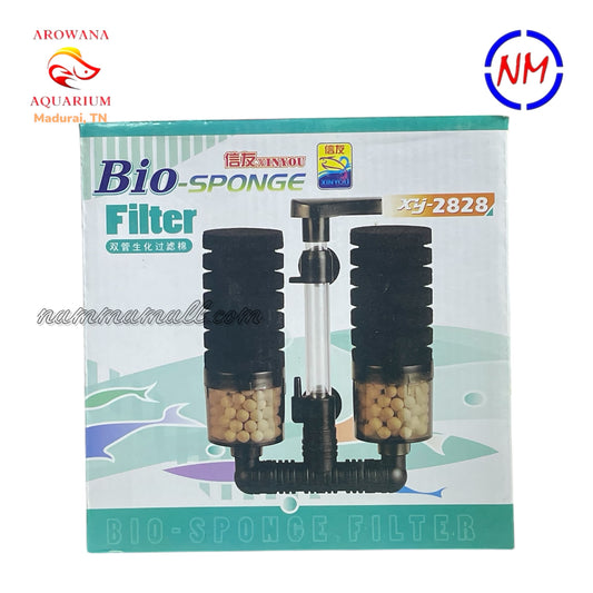 XY 2828 - Xinyou Aquarium Multi-Use Bio Sponge Filter - Advanced hollow quartz balls Filtration