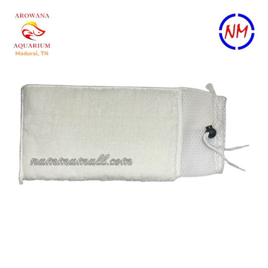 Aquarium Filter Media Bag - Triple Layer Bag with Woolen Fabric - Used for Carbon and Ceramic Ring usage in Top Filter - 30cm × 14cm