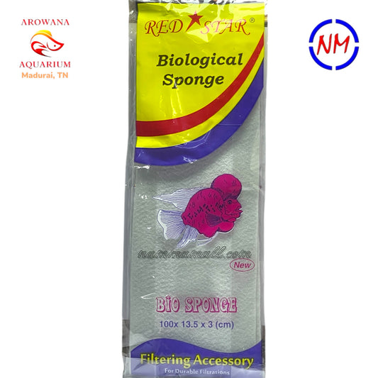 Red Star Biological Sponge for Aquarium Top Filter - 100cm × 12cm × 3mm