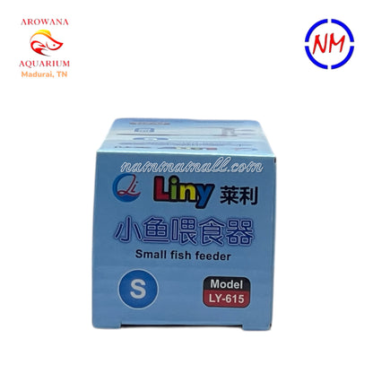 LY 615 - Liny Small Fish Feeder Manual - Suitable for Floating and Sinking Pellets - Inbuild Equipment Cleaner Brush and Feeding Spoon